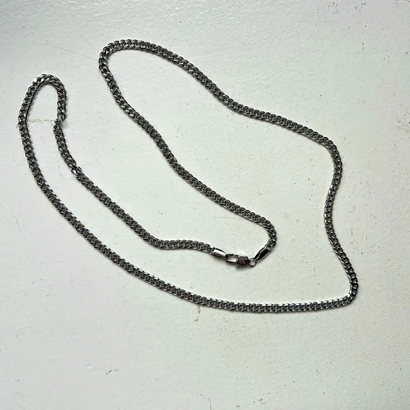 Silver Tone Plated 3.5mm Chain (24” length) - Picture 4 of 6